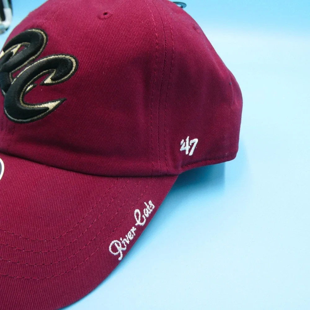 '47 Hat Womens One Size Clean Up Sacramento‎ River Cats Maroon Adjustable Cotton